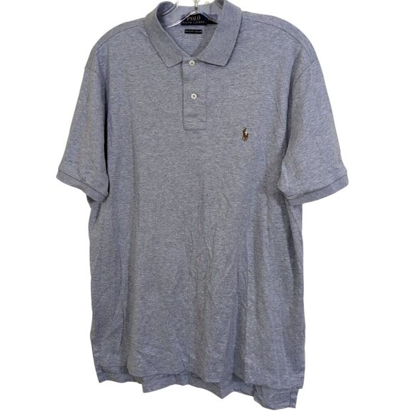 Ralph Lauren Other - Polo Ralph Lauren Pima Soft Touch Polo Flesh Pony Shirt Grey XL Short Sleeved